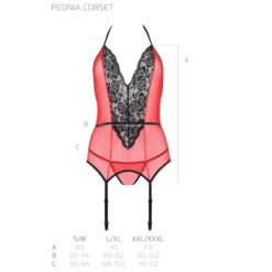 Comprar PASSION - PEONIA CORSET EROTIC LINE ROJO L/XL al mejor precio - Envíos Discretos