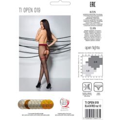Comprar PASSION - TIOPEN 019 MEDIAS NEGRO/ROJO 3/4 20 DEN al mejor precio - Envíos Discretos