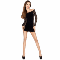 Comprar PASSION - WOMAN BS025 BODYSTOCKING ESTILO VESTIDO NEGRO TALLA ÚNICA al mejor precio - Envíos Discretos