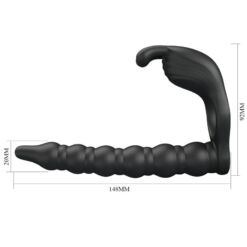 Comprar PRETTY LOVE - BLACKNEY ANILLO PENE CON PLUG VIBRADOR NEGRO al mejor precio - Envíos Discretos