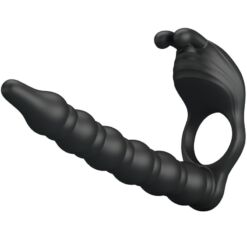 Comprar PRETTY LOVE - BLACKNEY ANILLO PENE CON PLUG VIBRADOR NEGRO al mejor precio - Envíos Discretos