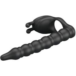 Comprar PRETTY LOVE - BLACKNEY ANILLO PENE CON PLUG VIBRADOR NEGRO al mejor precio - Envíos Discretos