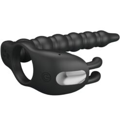 Comprar PRETTY LOVE - BLACKNEY ANILLO PENE CON PLUG VIBRADOR NEGRO al mejor precio - Envíos Discretos