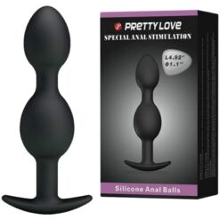 Comprar PRETTY LOVE - BOLAS ANALES SILICONA 12.5 CM NEGRO al mejor precio - Envíos Discretos