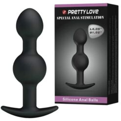 Comprar PRETTY LOVE - BOLAS ANALES SILICONA ESTIMULACION ESPECIAL 10.3 CM NEGRO al mejor precio - Envíos Discretos
