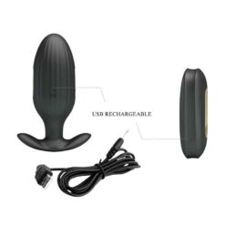 Comprar PRETTY LOVE - KELLY PLUG ANAL VIBRADOR RECARGABLE NEGRO al mejor precio - Envíos Discretos