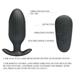 Comprar PRETTY LOVE - KELLY PLUG ANAL VIBRADOR RECARGABLE NEGRO al mejor precio - Envíos Discretos