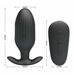 Comprar PRETTY LOVE - KELLY PLUG ANAL VIBRADOR RECARGABLE NEGRO al mejor precio - Envíos Discretos