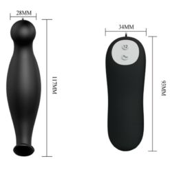 Comprar PRETTY LOVE - PLUG ANAL SILICONA 12 MODOS VIBRACIÓN NEGRO al mejor precio - Envíos Discretos