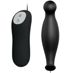 Comprar PRETTY LOVE - PLUG ANAL SILICONA 12 MODOS VIBRACIÓN NEGRO al mejor precio - Envíos Discretos