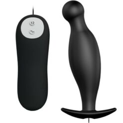 Comprar PRETTY LOVE - PLUG ANAL SILICONA 12 MODOS VIBRACIÓN NEGRO al mejor precio - Envíos Discretos
