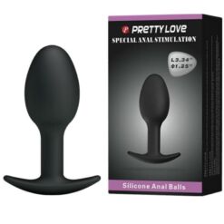 Comprar PRETTY LOVE - PLUG ANAL SILICONA 6.5 CM NEGRO al mejor precio - Envíos Discretos