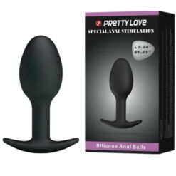 Comprar PRETTY LOVE - PLUG ANAL SILICONA 6.5 CM NEGRO al mejor precio - Envíos Discretos