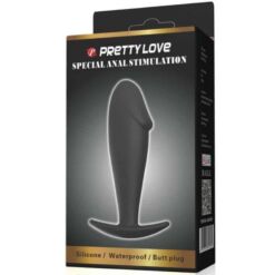 Comprar PRETTY LOVE - PLUG ANAL SILICONA FORMA PENE NEGRO al mejor precio - Envíos Discretos