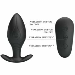 Comprar PRETTY LOVE - REGINA PLUG ANAL VIBRADOR RECARGABLE NEGRO al mejor precio - Envíos Discretos