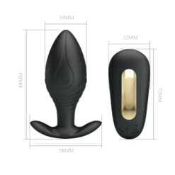 Comprar PRETTY LOVE - REGINA PLUG ANAL VIBRADOR RECARGABLE NEGRO al mejor precio - Envíos Discretos
