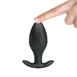Comprar PRETTY LOVE - REGINA PLUG ANAL VIBRADOR RECARGABLE NEGRO al mejor precio - Envíos Discretos
