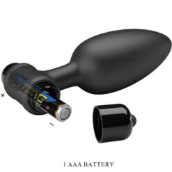 Comprar PRETTY LOVE - VIBRA BUTT PLUG 2 PLUG ANAL 10 VIBRACIONES NEGRO al mejor precio - Envíos Discretos
