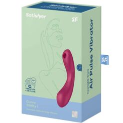 Comprar SATISFYER - CURVE TRINITY 1 AIR PULSE VIBRATION ROJO al mejor precio - Envíos Discretos