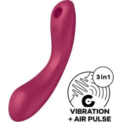Comprar SATISFYER - CURVE TRINITY 1 AIR PULSE VIBRATION ROJO al mejor precio - Envíos Discretos