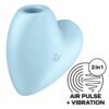 Comprar SATISFYER - CUTIE HEART ESTIMULADOR Y VIBRADOR AZUL al mejor precio - Envíos Discretos