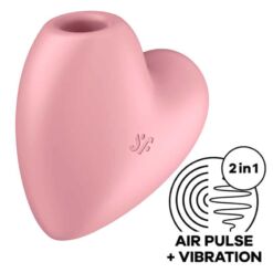 Comprar SATISFYER - CUTIE HEART ESTIMULADOR Y VIBRADOR ROSA al mejor precio - Envíos Discretos