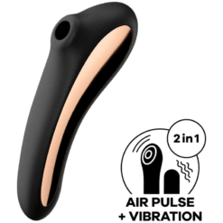 Comprar SATISFYER - DUAL KISS ESTIMULADOR CLITORIS NEGRO al mejor precio - Envíos Discretos