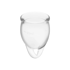 Comprar SATISFYER - FEEL CONFIDENT KIT COPA MENSTRUAL TRANSPARENTE 15 + 20 ML al mejor precio - Envíos Discretos
