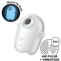 Comprar SATISFYER - GLOWING GHOST AIR PULSE & VIBRADOR BLANCO al mejor precio - Envíos Discretos