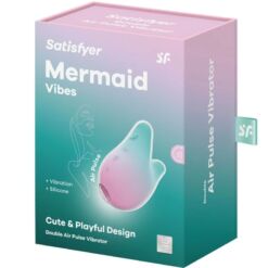 Comprar SATISFYER - MERMAID VIBES ESTIMULADOR & VIBRADOR MENTA Y ROSA al mejor precio - Envíos Discretos