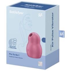 Comprar SATISFYER - PRO TO GO 1 ESTIMULADOR Y VIBRADOR DOBLE ROJO al mejor precio - Envíos Discretos