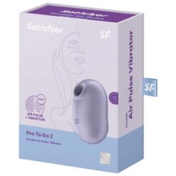 Comprar SATISFYER - PRO TO GO 2 ESTIMULADOR Y VIBRADOR DOBLE VIOLETA al mejor precio - Envíos Discretos