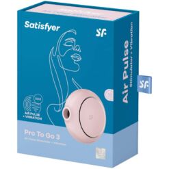 Comprar SATISFYER - PRO TO GO 3 ESTIMULADOR Y VIBRADOR DOBLE ROSA al mejor precio - Envíos Discretos