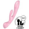 Comprar SATISFYER - TRIPLE OH VIBRADOR HÍBRIDO ROSA al mejor precio - Envíos Discretos