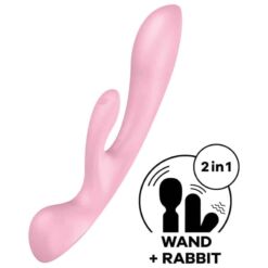 Comprar SATISFYER - TRIPLE OH VIBRADOR HÍBRIDO ROSA al mejor precio - Envíos Discretos