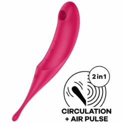Comprar SATISFYER - TWIRLING PRO ESTIMULADOR Y VIBRADOR ROJO al mejor precio - Envíos Discretos