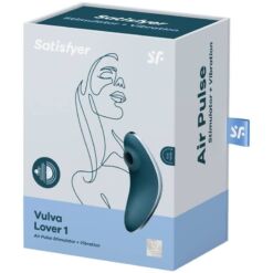 Comprar SATISFYER - VULVA LOVER 1 ESTIMULADOR Y VIBRADOR AZUL al mejor precio - Envíos Discretos