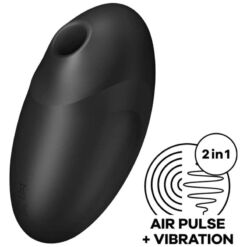 Comprar SATISFYER - VULVA LOVER 3 ESTIMULADOR Y VIBRADOR NEGRO al mejor precio - Envíos Discretos
