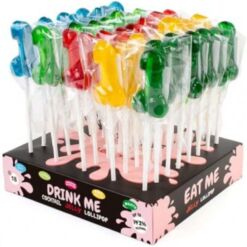 Comprar SECRETPLAY - EXPOSITOR SURTIDO PIRULETAS PENE CON ALCOHOL 40 UNIDADES al mejor precio - Envíos Discretos