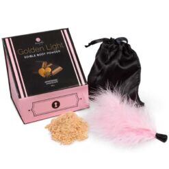 Comprar SECRETPLAY - GOLDEN LIGHT KIT POLVOS COMESTIBLES Y PLUMA CHOCOLATE AFRODISIACO al mejor precio - Envíos Discretos