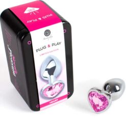 Comprar SECRETPLAY - METAL BUTT PLUG CORAZÓN FUCSIA TALLA S 7 CM al mejor precio - Envíos Discretos