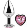 Comprar SECRETPLAY - METAL BUTT PLUG CORAZÓN FUCSIA TALLA S 7 CM al mejor precio - Envíos Discretos