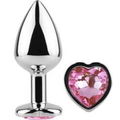 Comprar SECRETPLAY - METAL BUTT PLUG CORAZÓN FUCSIA TALLA S 7 CM al mejor precio - Envíos Discretos