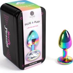 Comprar SECRETPLAY - METAL BUTT PLUG MULTICOLOR TALLA S 7 CM al mejor precio - Envíos Discretos