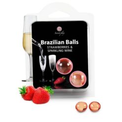 Comprar SECRETPLAY - SET 2 BRAZILIAN BALLS FRESAS CON CAVA al mejor precio - Envíos Discretos