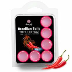 Comprar SECRETPLAY - SET 6 BRAZILIAN BALLS TRIPLE EFECTO al mejor precio - Envíos Discretos