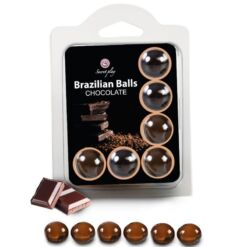 Comprar SECRETPLAY - SET 6 BRAZILIANS BALLS CHOCOLATE al mejor precio - Envíos Discretos