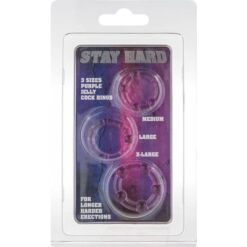 Comprar SEVEN CREATIONS - JUEGO TRES ANILLOS PENE LILA al mejor precio - Envíos Discretos