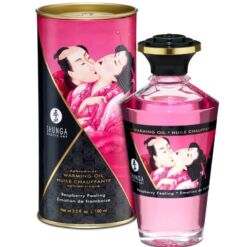 Comprar SHUNGA - ACEITE MASAJE EFECTO CALOR SABOR INTENSO FRAMBUESA 100 ML al mejor precio - Envíos Discretos
