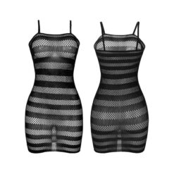 Comprar SUBBLIME - 951733 VESTIDO DE REJILLA CON FRANJAS NEGRO TALLA ÚNICA al mejor precio - Envíos Discretos